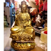 Tượng phật bà quan âm bồ tát ngồi cao 25cm, giá tượng quan âm, bán tượng phật quan âm
