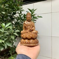 Tượng phật bà quan âm bồ tát cao 15 cm để táp lô xe ô tô - Tặng vòng tay 12 ly và băng keo dán đế 2 mặt