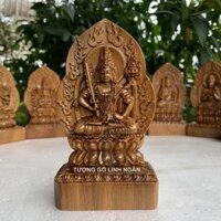 Tượng phật bản mệnh Tuổi Dần, tuổi Sửu (Hư không tạng bồ tát) cao 14 ngang 8 sâu 6 cm- Tặng vòng tay và băng keo dán đế