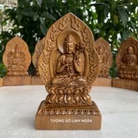 Tượng phật bản mệnh tuổi Ngọ (Đại thế chí bồ tát) cao 14 ngang 8 sâu 4 cm- Tặng vòng tay 12 ly và băng keo dán đế 2 mặt