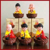 Tượng phật chú tiểu gật đầu gõ mõ có nhạc sử dụng pin tặng kèm dây sạc