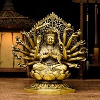 Tượng phật chuẩn đề bồ tát bằng đồng thau đồ thờ phong thủy Hồng Thắng