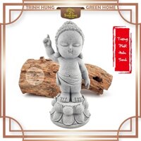 Tượng phật đản sanh đá sa thạch ST.SP792 - trang trí tiểu cảnh,bán cạn, terrarium,bonsai