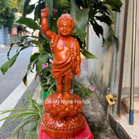 Tượng phật đản sanh gỗ hương (cao 30, 40cm)