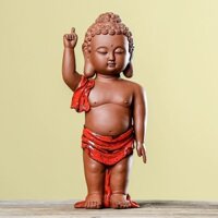 TƯỢNG PHẬT ĐẢN SANH / SINH CAO 30cm GỐM TỬ SA