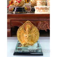 Tượng Phật để xe ô tô, Tượng Phật 2 mặt đế kính trang trí Taplo ô tô