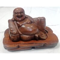 Tượng Phật Di Lặc Bằng Gỗ Cẩm 13.5x8.5 cm