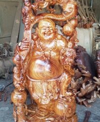 Tượng Phật Di Lặc Bao Tiền Như Ý TMDL 69 – Gỗ cẩm