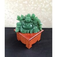 Tượng phật di lặc đá thạch anh xanh