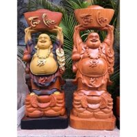 Tượng phật di lặc dâng vàng gỗ hương cao 50cm, 60cm