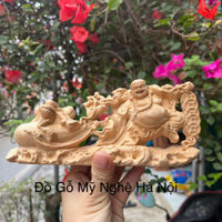 Tượng phật di lặc để xe ô tô gỗ ngọc am .Xưởng Gỗ Phong Thuỷ Tín Nghĩa