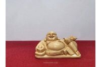 Tượng Phật Di Lặc gỗ pơ mu rộng 10 cm