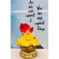 Tượng phật Di Lạc gốm sứ cao cấp Ngang 10cm, dài 8cm
