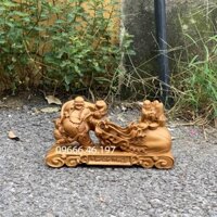 Tượng phật di lặc kéo bao nhất phúc dài 20cm chất liệu gỗ hương