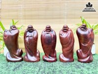 Tượng Phật Di lặc Ngũ Phúc Gỗ Cẩm Cao 18 Ngang 9 Sâu 6 (cm)