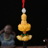 Tượng Phật Di Lặc Thích Ca Quan Âm Bồ Tát Treo Ô Tô Phong Thủy Ruffo Chất Liệu Gỗ Hoàng Dương Mang Lại May Mắn Bình A