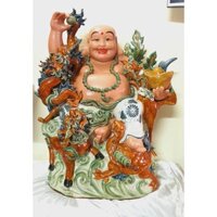 Tượng Phật Di Lặc Tứ Linh Hội Tụ Bằng Sứ Cao 70cm