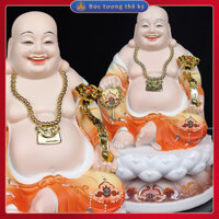 Tượng Phật Di Lặc vẽ bằng sứ tượng Phật Di Lặc tam thánh bụng to cười tượng Phật đường thủ công mỹ nghệ Tượng Đạo giáo P