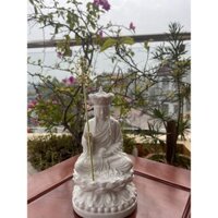 Tượng phật Địa Tạng Vương Bồ Tát ngồi đài sen cao 20cm chất liệu composite bột đá nhiều màu sắc