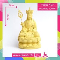 Tượng Phật Địa Tạng Vương Bồ Tát ngồi vàng đất - Cao 17cm