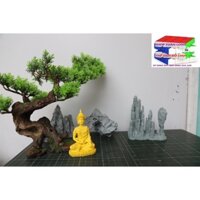 Tượng phật giáo thái lan bưng ngọc bằng đá thạch anh cao 12cm, để tiểu cảnh sân vườn, trên ô tô, trang trí phòng khách…