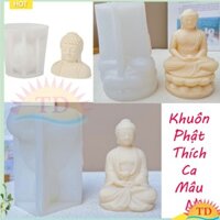Tượng Phật Khuôn Silicone để trang trí để bàn thủ công Thạch cao Epoxy Resin Aroma Soap