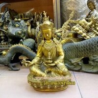 Tượng phật liên hoa sinh bằng đồng cao 30cm, tượng phật liên hoa sinh, bán tượng phật