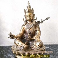 Tượng phật liên hoa sinh bằng đồng cao 30cm, tượng phật liên hoa sinh, bán tượng phật