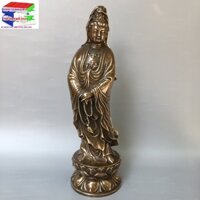Tượng phật mẹ  quan âm, phật a di đà mini, cao 18cm (màu nhũ đồng)  trên ô tô, bàn làm việc...