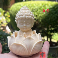 Tượng Phật mini tượng phật ngồi đài sen để oto decor nhà bàn làm việc cầu bình an may mắn hcom590