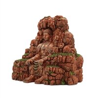 tượng phật ngồi núi đá decor trang trí bể cá cảnh