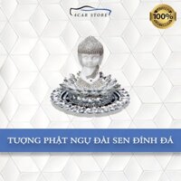 TƯỢNG PHẬT NGỰ ĐÀI SEN PHA LÊ ĐỂ TABLO Ô TÔ - KÈM ĐẾ ĐÍNH ĐÁ