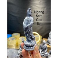 Tượng phật quan âm cỡ vừa, phụ kiện trang trí tiểu cảnh, bể cá, thuỷ sinh, bán cạn, non bộ, sân vườn, bonsai