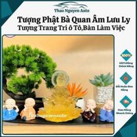 Tượng Phật Quan Âm Đá Lưu Ly Cao Cấp Trang Trí Taplo Ô Tô - Bàn Làm Việc