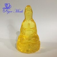 Tượng phật quan âm màu vàng cao 13 cm