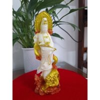 Tượng Phật Quan Âm như Ý Ngọc Long cao 20cm