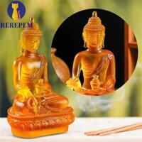 Tượng Phật thuốc MARTIN1, Đồ thủ công bằng nhựa thủ công phong cách Thái Lan, Đồ trang trí bằng nhựa thủ công nhiều màu Zen Dược sĩ Điêu khắc Phật giáo Máy tính để bàn