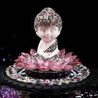 TƯỢNG PHẬT TỌA ĐÀI SEN đính kèm đá Ca Sỹ Pha Lê thời thượng SANG TRỌNG sasa shop