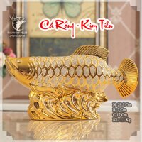 Tượng Phong Thủy Cá Rồng Kim Long Chiêu Tài , Quà Tặng Tân Gia Khai Trương Trang Trí Nhà Cửa