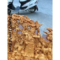 TƯỢNG PHÚC LỘC THỌ - Gỗ Hoàng dương