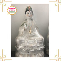 TƯỢNG QUAN ẤM ÁO VẼ SEN NỔI - PG An Phước