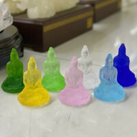 Tượng Quan Âm đế sen  lưu ly cao cấp,quan âm 1 mặt trang trí nội thất để xe ô tô siêu đẹp mịn