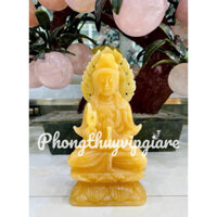 Tượng quan âm hào quang hoàng long 20cm siêu đẹp vip vân xớ ngẫu nhiên