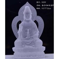 TƯỢNG QUAN ÂM HÀO QUANG LƯU LY 15CM.