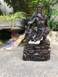 Tượng Quan Công Gỗ Mun C50