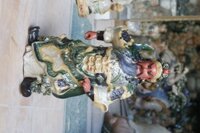 Tượng Quan Công gốm sứ Bát Tràng men rạn cổ - Cao 58cm