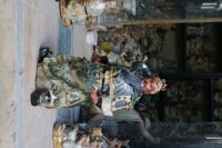 Tượng Quan Công gốm sứ Bát Tràng men rạn cổ - Cao 65cm