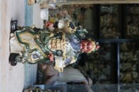 Tượng Quan Công gốm sứ Bát Tràng men rạn cổ - Cao 40cm