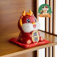 Tượng Rồng Gốm Sứ Ống Heo phong Thuỷ Chiêu Tài Giáp Thìn 2024