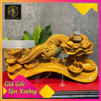 Tượng rồng huyết long kèm xông trầm kích tấc cao 20 cm